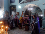 В день памяти сорока Севастийских мучеников духовенство Верхнедонского благочиния соборно совершило Литургию Преждеосвященных Даров в храме Архангела Михаила ст. Вешенской