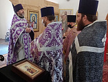В день памяти Марии Египетской в храме Архистратига Михаила хутора Елкин состоялось соборное служение Багаевского благочиния