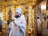 Епископ Шахтинский и Миллеровский Симон и митрополит Саратовский и Вольский Игнатий совершили Божественную литургию в Свято-Троицком кафедральном соборе Саратова