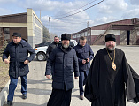 Преосвященнейший епископ Симон посетил новопостроенный храм в честь Веры, Надежды, Любови и матери их Софии в станице Багаевской