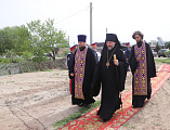 Преосвященнейший епископ Симон совершил чин на основание церкви и водружение креста в поселке Тарасовский