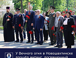 Протоиерей Роман Амплеев принял участие в праздничном шествии и митинге, посвященном Победе в Великой Отечественной войне