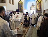 Преосвященнейший епископ Симон, духовенство Покровского собора и тысячи верующих молитвенно отметили праздник Крещения Господня в главном храме Шахтинской епархии