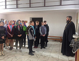 В храме святой преподобномученицы Елисаветы г. Гуково состоялась встреча иерея Георгия Русинова и учеников школы № 9