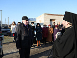 Преосвященнейший епископ Симон совершил чин водружения креста на месте строительства нового храма в с. Дёгтево