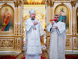 Преосвященнейший епископ Симон сослужил митрополиту Саратовскому и Вольскому Игнатию в день 10-летия его архиерейской хиротонии