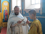 В храме Пресвятой Троицы с. Маньково иерей Антоний Бережной совершил молебен на начало учебного года