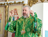 Божественная литургия в Покровском кафедральном соборе в день памяти святых благоверных князя Петра и княгини Февронии