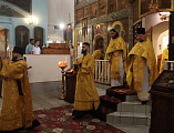 Совершая архипастырский визит в Верхнедонское благочиние, Преосвященнейший епископ Симон посетил приход Архистратига Михаила станицы Вёшенской