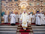 Преосвященнейший епископ Симон сослужил митрополиту Саратовскому и Вольскому Игнатию в день 10-летия его архиерейской хиротонии
