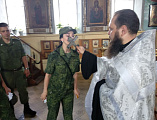 В храме апостола Андрея Первозванного города Миллерово отслужен молебен в честь основания пограничных войск России