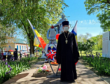Протоиерей Роман Мясников принял участие в митинге, посвященном Дню Победы