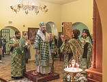 Накануне дня памяти блаженной Ксении Петербургской Преосвященнейший епископ Симон совершил всенощное бдение
