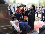 Преосвященнейший епископ Симон принял участие в открытии памятника святому благоверному князю Александру Невскому в г. Гуково и совершил чин освящения монумента