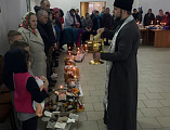 Благочинный приходов Кашарского округа иерей Георгий Грошев совершил объезд вверенного ему благочиния, совершив освящение пасхальных приношений