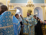 Епископ Шахтинский и Миллеровский Симон совершил всенощное бдение в Покровском архиерейском соборе города Пензы