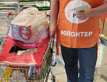 В ходе акции «Корзина доброты» добровольцы собрали продукты для нуждающихся