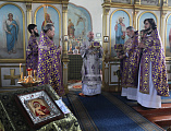 В Неделю преподобной Марии Египетской Преосвященнейший епископ Симон совершил Божественную литургию в храме святителя Николая хутора Богданов