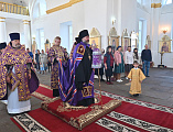 Божественная литургия в Неделю 4-ю Великого поста, преподобного Иоанна Лествичника, в храме Успения Пресвятой Богородицы станицы Калитвенской