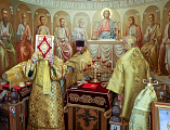 Преосвященнейший епископ Симон совершил Божественную литургию в храме святых Веры, Надежды, Любови и матери их Софии в станице Багаевской