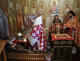 В среду Светлой седмицы епископ Симон с архипастырским визитом посетил приход святых мучениц Веры, Надежды, Любови и матери их Софии станицы Багаевской