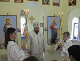 В Димитриевскую родительскую субботу владыка Симон возглавил Божественную литургию в храме праведного Иосифа Обручника г. Шахты и совершил диаконскую хиротонию