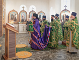 В престольный день Преосвященнейший епископ Симон совершил Божественную литургию в храме святого благоверного князя Александра Невского города Шахты