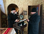 Преосвященнейший епископ Симон с рабочим визитом посетил храм в честь святого апостола Иоанна Богослова хутора Красный