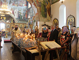 В связи с 100-летним юбилеем образования пограничной охраны в Покровском кафедральном соборе совершили молебен с участием военнослужащих