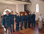 Огнеборцы пожарно-спасательной части № 86 г. Шахты приняли участие в молебне в честь иконы Богородицы Неопалимая Купина