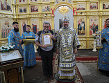 В престольный праздник и 190-летие храма Преосвященнейший епископ Симон совершил Литургию в Успенском храме ст. Калитвенской