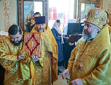 Преосвященнейший епископ Симон совершил Божественную литургию в храме святых Веры, Надежды, Любови и матери их Софии в станице Багаевской