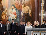 В день открытия Международных Рождественских чтений Преосвященнейший епископ Симон с сонмом архипастырей сослужил Святейшему Патриарху Кириллу в Храме Христа Спасителя в Москве