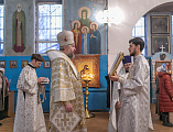 С архипастырским визитом Преосвященнейший епископ Симон посетил приход храма Архистратига Михаила в поселке Каменоломни