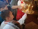 Воспитанники детского сада №28 «Аленький цветочек» посетили Пантелеимоновский храм пос. Майский