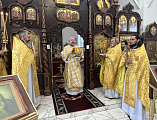 С архипастырским визитом епископ Симон посетил приход преподобномученицы Елисаветы города Гуково