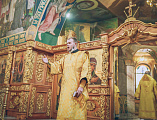 Преосвященнейший епископ Симон совершил Божественную литургию и благодарственный молебен по случаю двенадцатой годовщины интронизации Святейшего Патриарха Кирилла