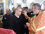 Соборное служение духовенства Шахтинской и Ростовской-на-Дону епархий состоялось в день престольного праздника в храме великомученика Георгия Победоносца Исправительной колонии № 12 г. Каменск-Шахтински