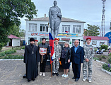 Иеромонах Арсений (Алимов) принял участие в митингах, посвященных 79-й годовщине со дня победы в Великой Отечественной войне