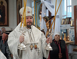 В Димитриевскую родительскую субботу епископ Шахтинский и Миллеровский Симон совершил Литургию и панихиду в храме Архистратига Михаила г. Новошахтинска