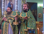 В день памяти преподобного Сергия Радонежского в храме Архистратига Михаила пос. Каменоломни состоялась соборное богослужение