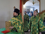 В престольный праздник Преосвященнейший епископ Симон совершил Божественную литургию в храма блаженной Матроны Московской города Донецка