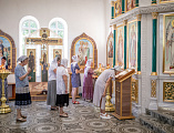 Преосвященнейший епископ Симон совершил чин великого освящения храма святого благоверного князя Александра Невского города Шахты