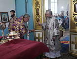 В Неделю преподобной Марии Египетской Преосвященнейший епископ Симон совершил Божественную литургию в храме святителя Николая хутора Богданов