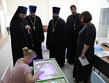 Епископ Симон ознакомился с работой площадок реализации проекта по оказанию помощи семьям, имеющим детей с ограниченными возможностями здоровья «Город ангелов» на Приходе храма Покрова Богородицы г. Каменск-Шахтинский