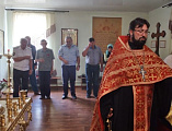 Состоялась встреча духовника Казачьего Пономаревского юрта протоиерея Игоря Жевердана с атаманами казаков Пономаревского юрта в Никольском храме, сл. Кашары