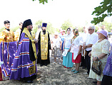 В поселке Персиановский епископ Шахтинский и Миллеровский Симон совершил чин освящения под строительство нового храма в честь великомученика Иакова Персянина