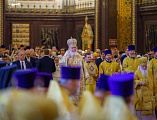 В день тезоименитства Святейшего Патриарха Кирилла Преосвященнейший епископ Симон сослужил Предстоятелю Церкви за Божественной литургией в Храме Христа Спасителя