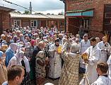 В праздник Вознесения Господня Преосвященнейший епископ Симон совершил Божественную литургию в Вознесенском храме г. Шахты