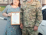 Прихожанка Пантелеимоновского храма поселка Майский удостоена благодарности за оказанную гуманитарную помощь бойцам 